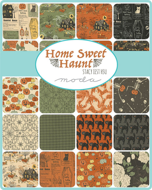 1/2 Yard - Home Sweet Haunt - Charcoal - Stacy Iest Hsu - Moda - Fabric Yardage - 20917 16