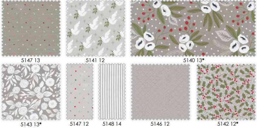 Christmas Morning - Lella Boutique - Moda - 35 Prints - EIGHTH Bundle - 5140F8