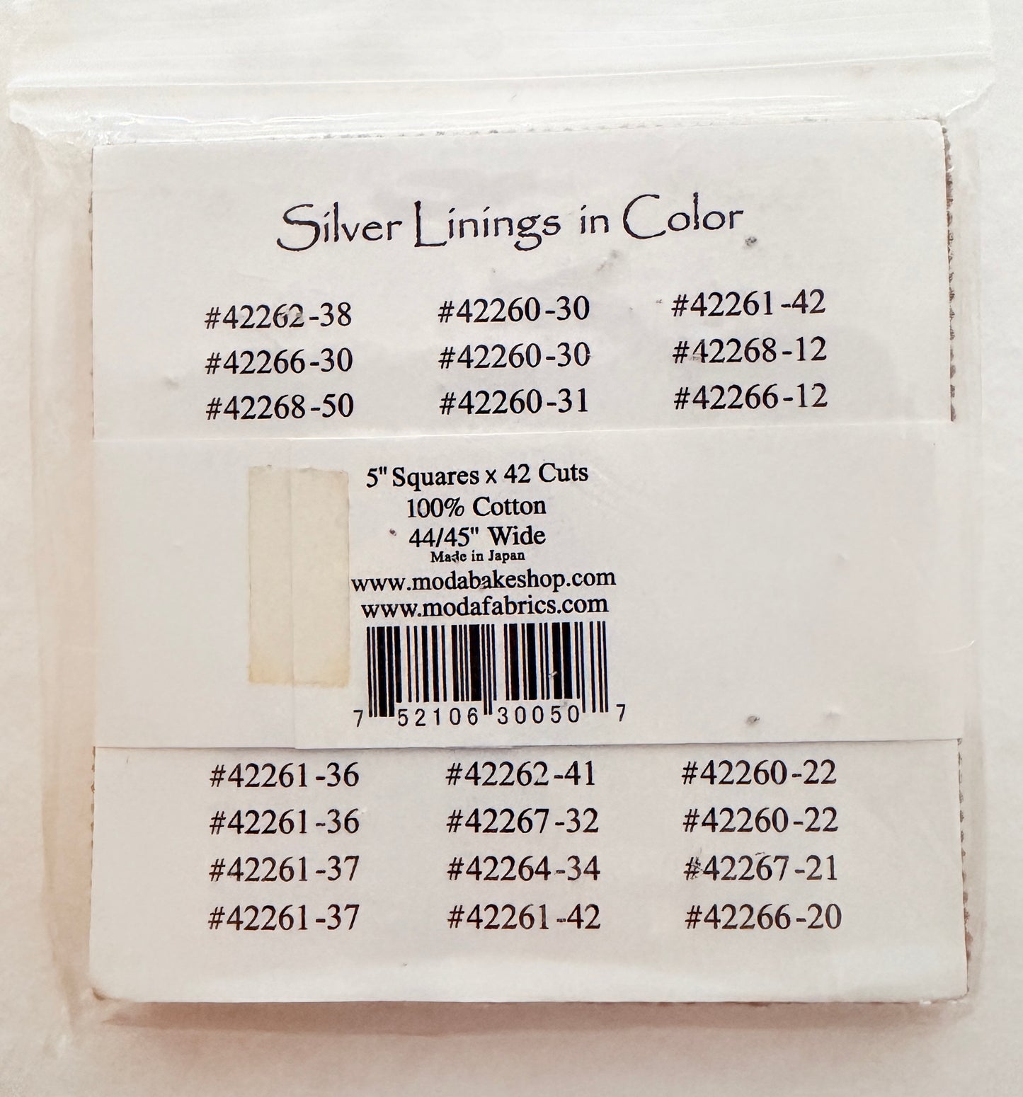 Silver Linings in Color - Laundry Basket Quilts - Moda - 42 Pieces - Charm Pack - RARE