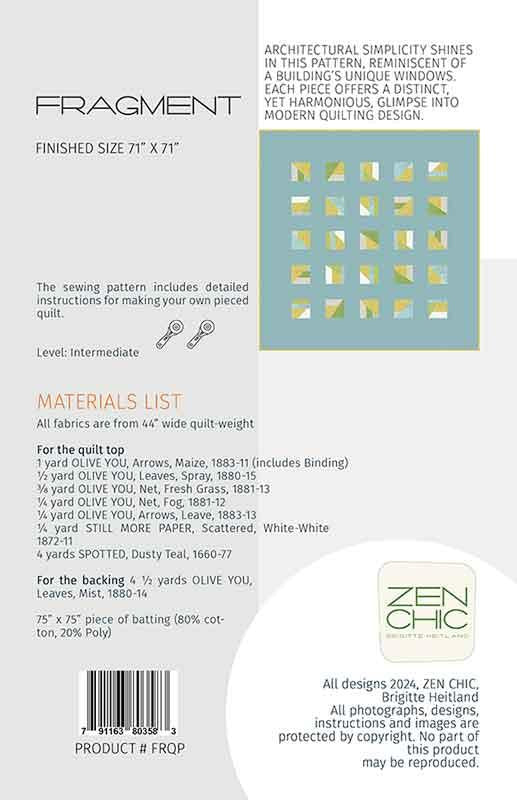 Fragment Pattern - Zen Chic - Brigitte Heitland - Moda - ZC FRQP