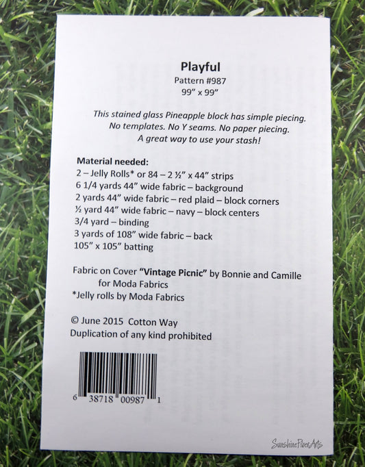 Playful Quilt Kit - Moda - Bonnie & Camille - Vintage Picnic - Cotton Way Large Quilt - 987 KIT