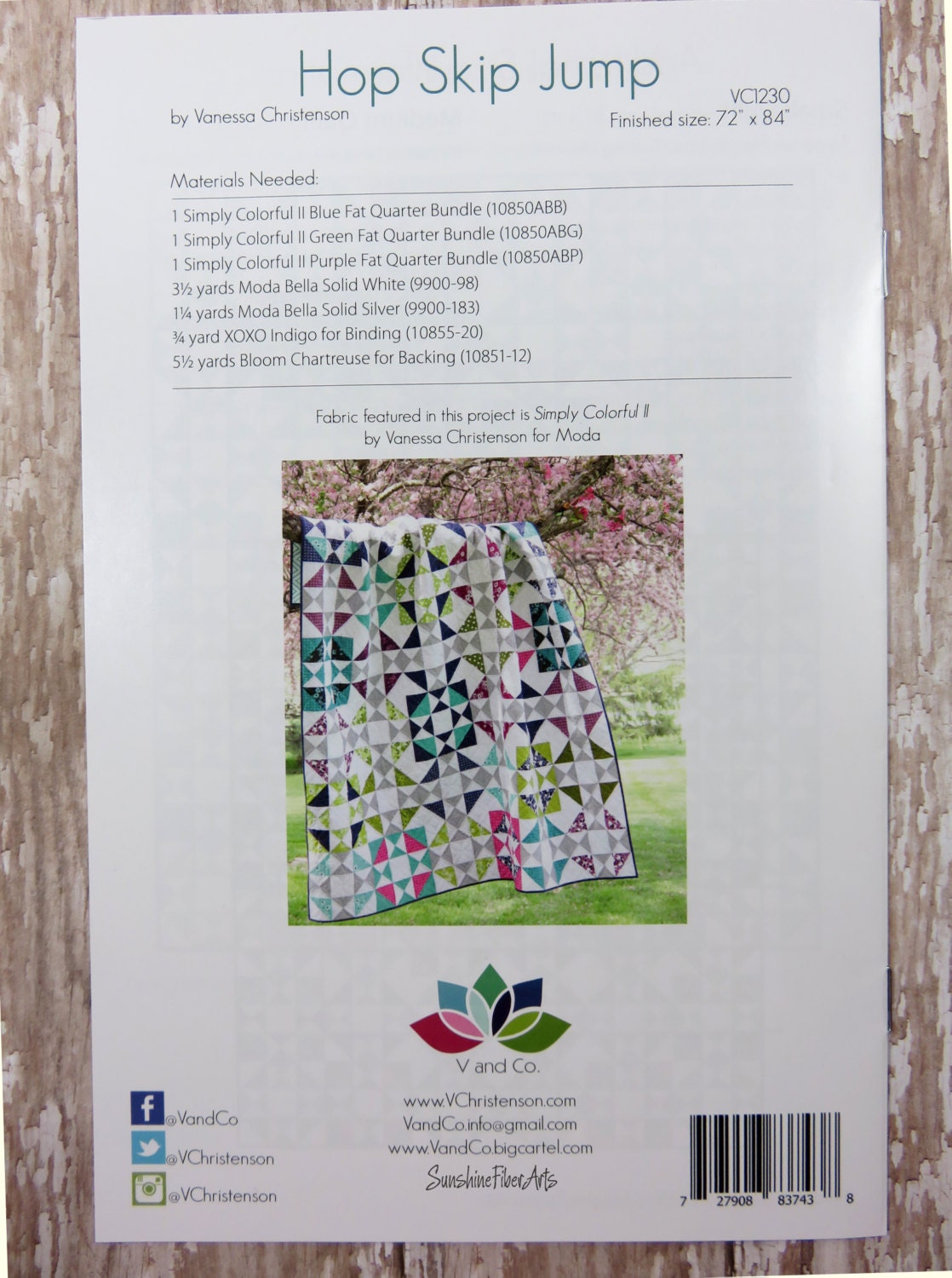 SALE!! Hop Skip Jump Quilt Pattern - Moda- V and Co. - Vanessa Christenson - VC 1230