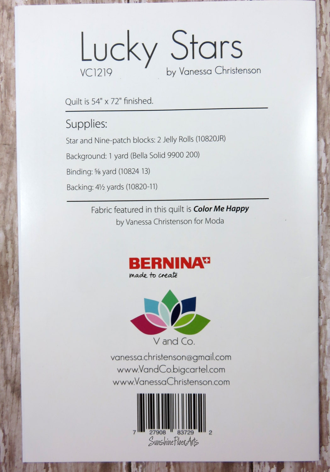 SALE!! Lucky Stars Quilt Pattern - Moda- V and Co. - Vanessa Christenson - VC 1219