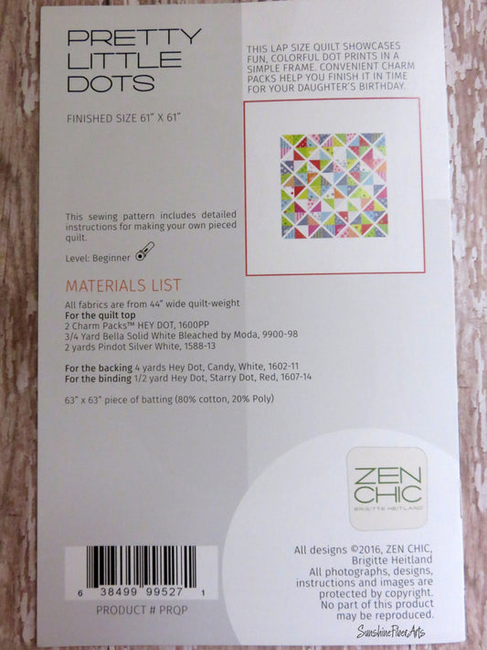 Pretty Little Dots Quilt Pattern - Zen Chic - Brigitte Heitland - Moda - PRQP