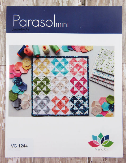 PROMO !! Patron et kit de tissu pour mini quilt Parasol - V and Co - Vanessa Christenson - Moda - VC 1244 KIT