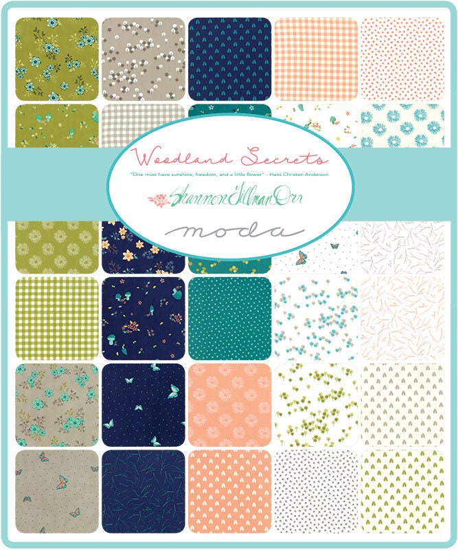SALE!! Woodland Secrets - Shannon Gillman Orr - Moda - 42 pieces - 10" Squares - Layer Cake - 45520LC