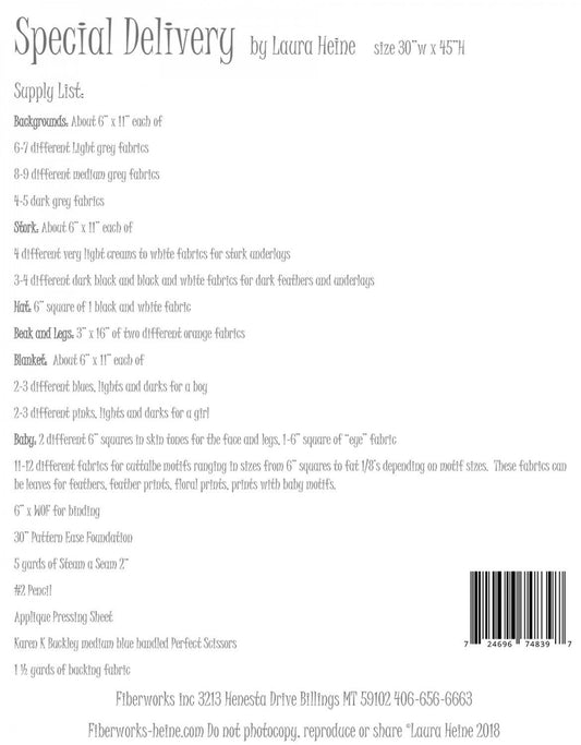 SALE!! Special Delivery Collage Quilt Pattern - Laura Heine - Fiberworks - LHFW SD 8397