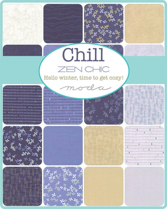 SALE!! Chill - Zen Chic - Brigitte Heitland - Moda - 42 Pieces - Mini Charm - 1710MC