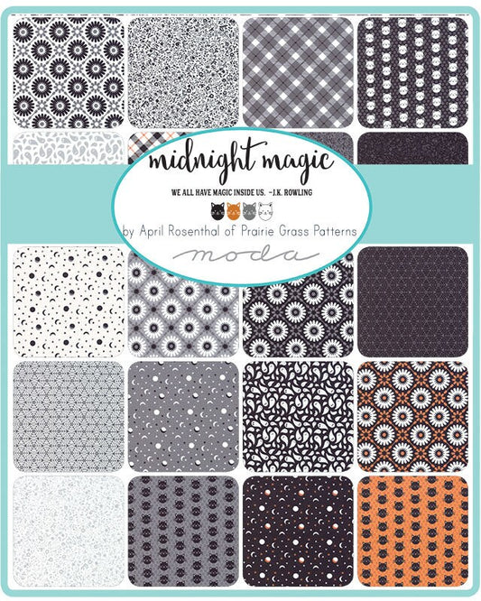PROMO !! 0,5 verge - Midnight Magic - Ghost - April Rosenthal - Prairie Grass Patterns - Moda - Tissu au mètre - 24080 11