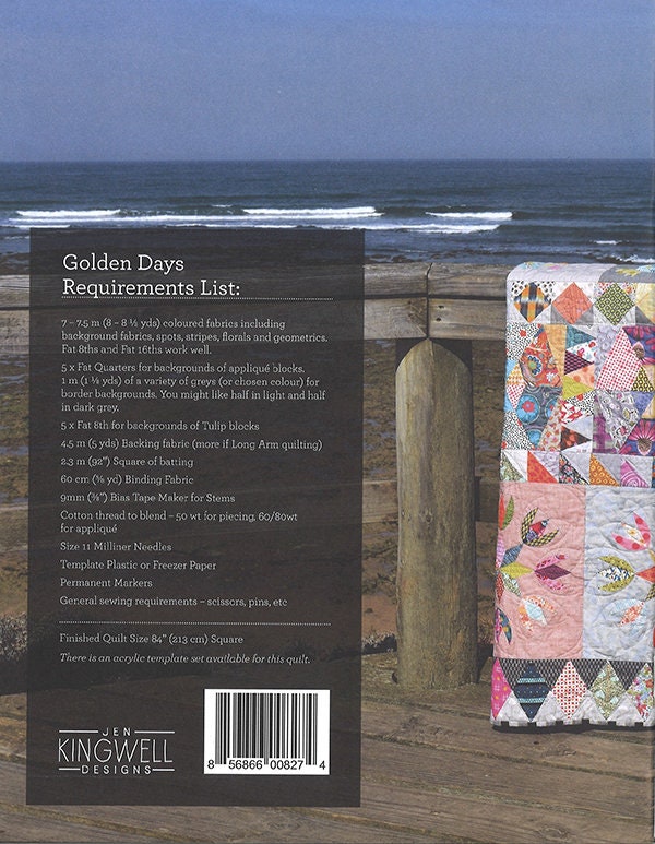 Golden Days Quilt Pattern - Jen Kingwell - Jen Kingwell Designs - JKD 8274