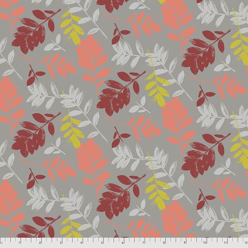 SALE!! 1/2 Yard - Mod Cloth - ZZ Leaf - Fire - Sew Kind of Wonderful - FreeSpirit - Fabric Yardage - PWSK007.FIRE
