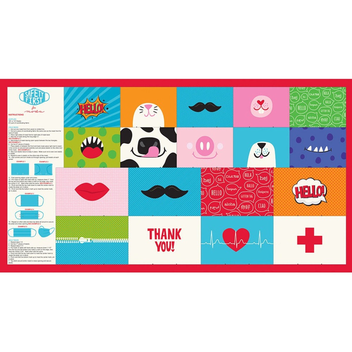 Panel - Safety First - Stacy Iest Hsu - Moda - Fabric Yardage - 20770