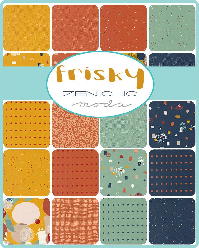 1/2 Yard - Frisky - Citrus Garden Chill - Zen Chic - Moda - Fabric Yardage - 1770 17