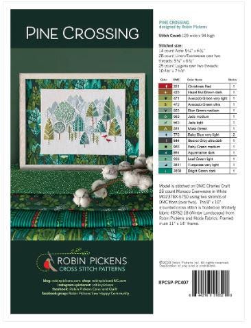 Patron de point de croix Pine Crossing - Robin Pickens - Moda - RPCSP PC407
