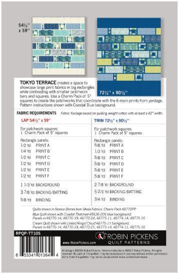 Tokyo Terrace Quilt Pattern - Serena Shores - Robin Pickens - Moda - RPQP-TT105