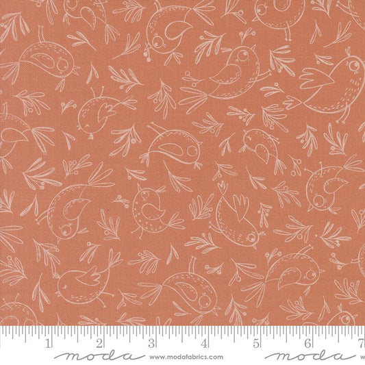 1/2 Yard - Chirp - Trace a Bird - Clay - Elena Amo - Moda - Fabric Yardage - 39034 14