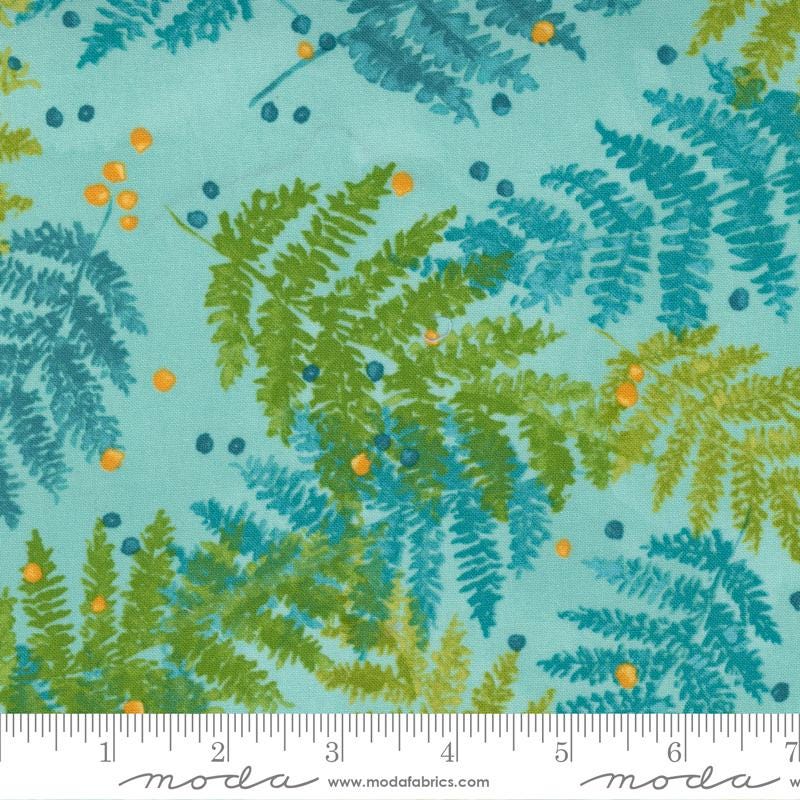 SALE!! 1/2 Yard - Carolina Lilies - Aqua - Robin Pickens - Moda - Fabric Yardage - 48702 19