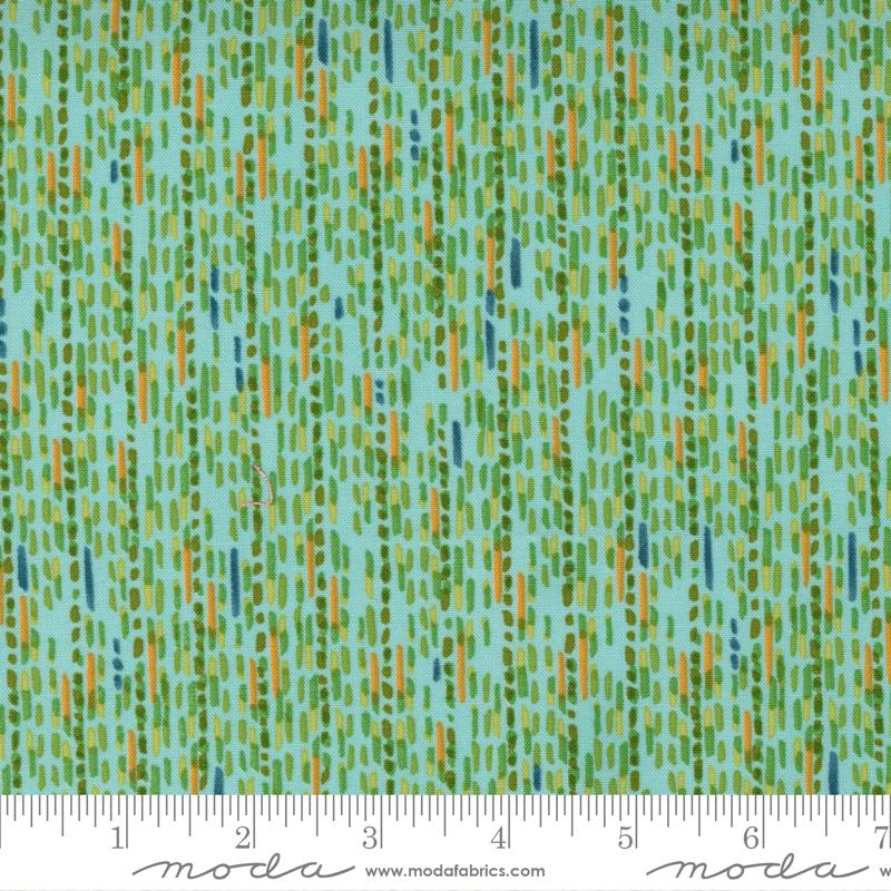 SALE!! 1/2 Yard - Carolina Lilies - Aqua - Robin Pickens - Moda - Fabric Yardage - 48705 19