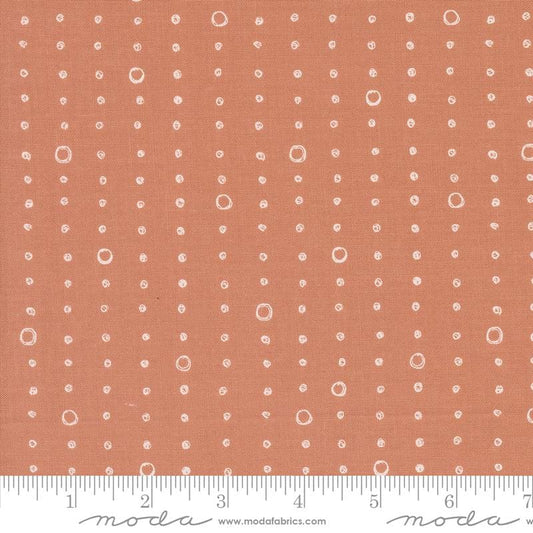 1/2 Yard - Chirp - Dots and Circles - Clay - Elena Amo - Moda - Fabric Yardage - 39038 14