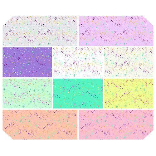 0,5 verge - Tula's True Colors - Fairy Dust - Blanc - Tula Pink - FreeSpirit - Tissu au mètre - PWTP133.WHITE