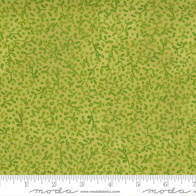 SALE!! 1/2 Yard - Carolina Lilies - Grass - Robin Pickens - Moda - Fabric Yardage - 48704 17