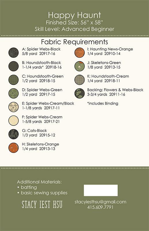 Happy Haunt Quilt Pattern - Stacy Iest Hsu - Moda - SIH 105