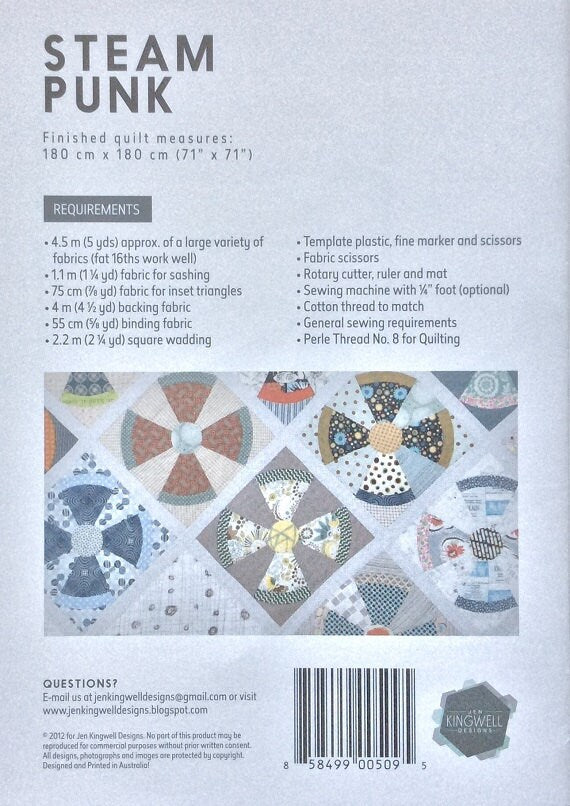 Steam Punk Quilt Pattern - Jen Kingwell - Jen Kingwell Designs - JKD 5095