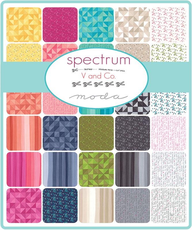 PROMOTION !! 0,5 mètre - Spectrum Ombre - Triangles - Avocat - V and Co - Vanessa Christenson - Moda Fabrics - Tissu au mètre - 10862-19
