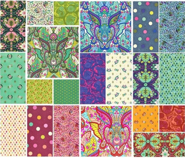 1 Yard - RARE OOP - Tula's Slow & Steady - Clear Skies - Strawberry Kiwi - Tula Pink - FreeSpirit - Fabric Yardage - PWTP088.STRAW