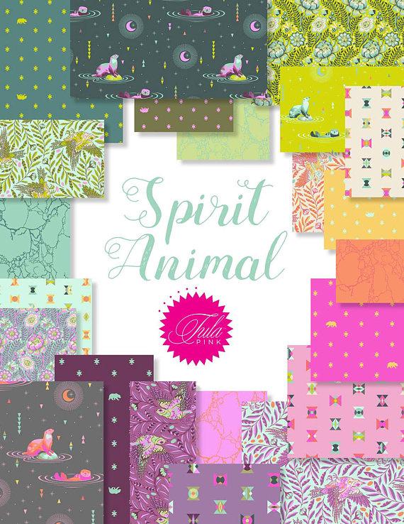1/2 Yard - RARE OOP - Tula's Spirit Animal - Stone Cold Critters - Lunar - Tula Pink - FreeSpirit - Fabric Yardage - PWTP100.LUNAR