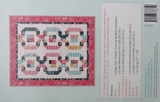 SALE!! Mini Garden Paths Quilt Pattern - Amanda Murphy Design - AMD 033 - Scrap Friendly