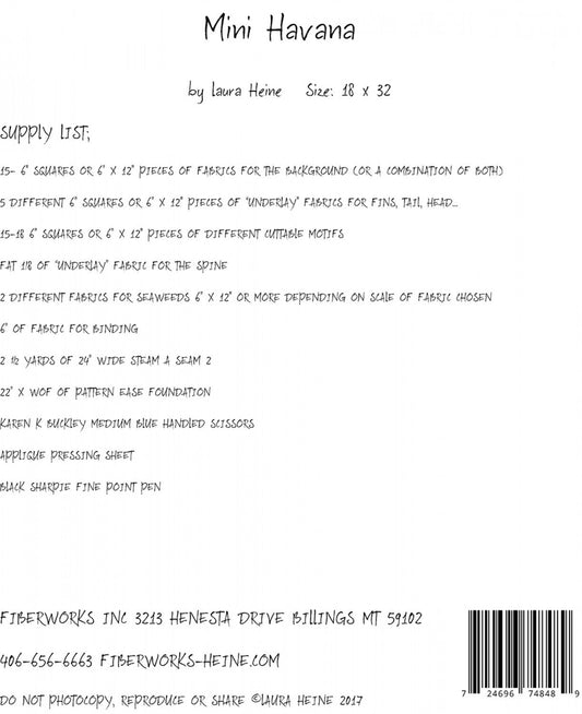 Mini Havana Collage Quilt Pattern - Laura Heine - Fiberworks - LHFW MINHAV