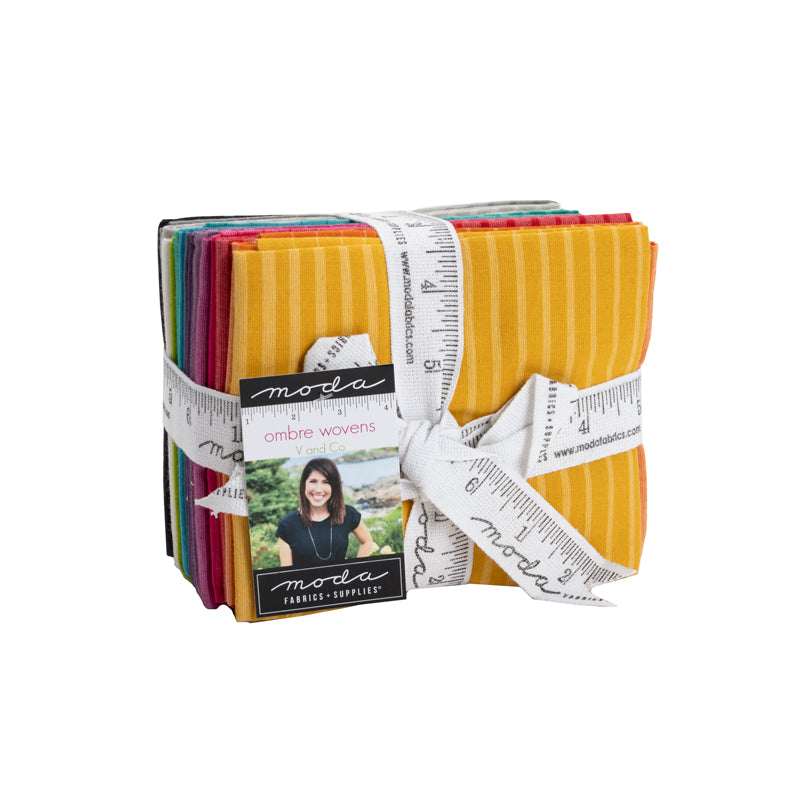 Ombre Wovens - V & Co - Moda - 16 Pieces - Fat Quarter Bundle - 10872AB