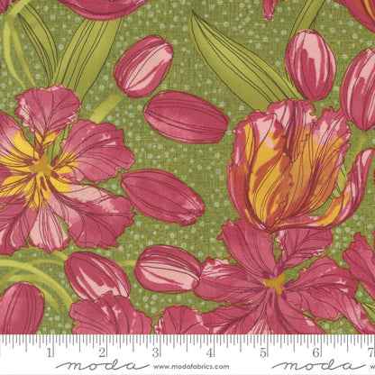 1/2 Yard - Tulip Tango - Sprig - Robin Pickens - Moda - Fabric Yardage - 48710 16