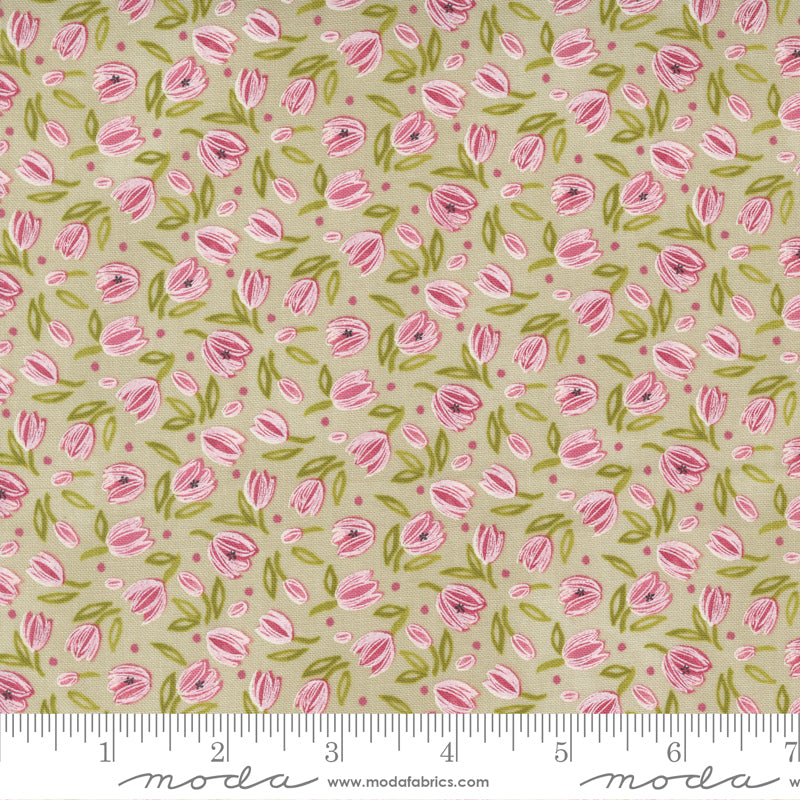 1/2 Yard - Tulip Tango - Washed Linen - Robin Pickens - Moda - Fabric Yardage - 48713 12