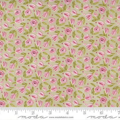 1/2 Yard - Tulip Tango - Washed Linen - Robin Pickens - Moda - Fabric Yardage - 48713 12