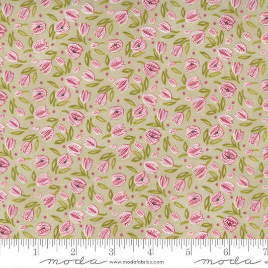 1/2 Yard - Tulip Tango - Washed Linen - Robin Pickens - Moda - Fabric Yardage - 48713 12