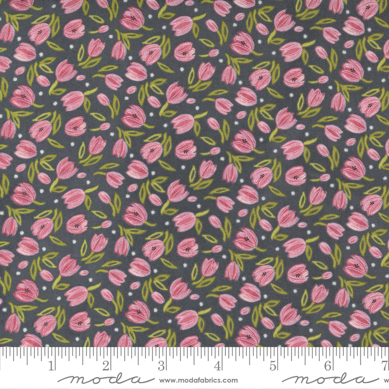 1/2 Yard - Tulip Tango - Shadow - Robin Pickens - Moda - Fabric Yardage - 48713 14
