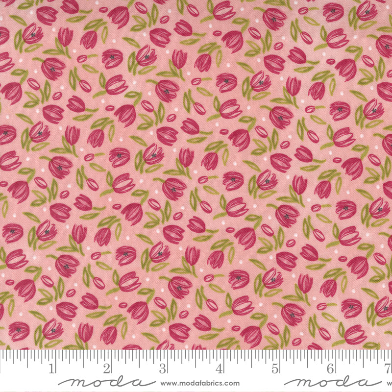 1/2 Yard - Tulip Tango - Princess - Robin Pickens - Moda - Fabric Yardage - 48713 17