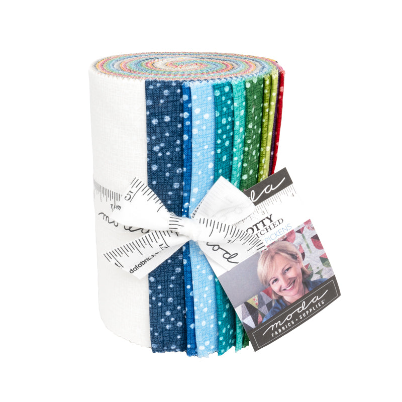 Dotty Thatched - Robin Pickens - Moda - 20 Strips - Dessert Roll - 48715Dr