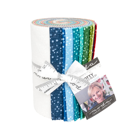 Dotty Thatched - Robin Pickens - Moda - 20 Strips - Dessert Roll - 48715DR