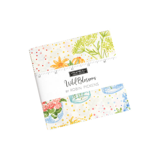 Wild Blossoms - Robin Pickens - Moda - 42 Pieces - Charm Pack - 48730PP