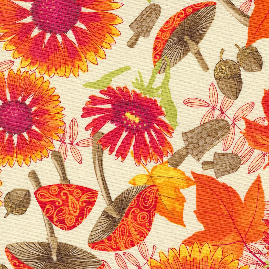 1/2 Yard - Forest Frolic - Cream - Robin Pickens - Moda - Fabric Yardage - 48740 12