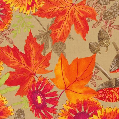 Forest Frolic Caramel fabric by Robin Pickens for Moda - 48740 14