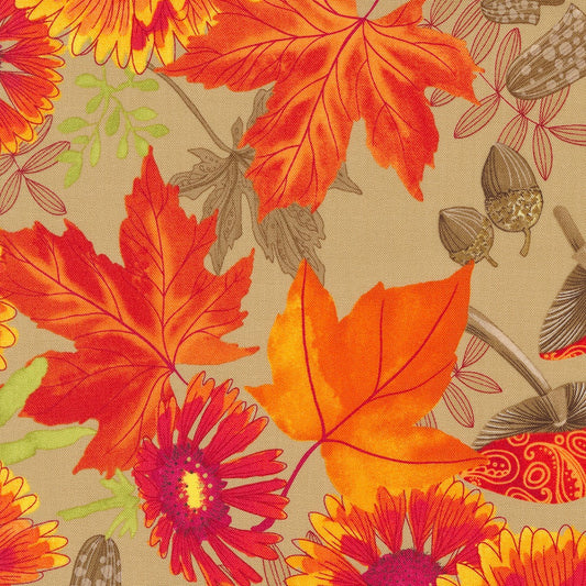 Forest Frolic Caramel fabric by Robin Pickens for Moda - 48740 14