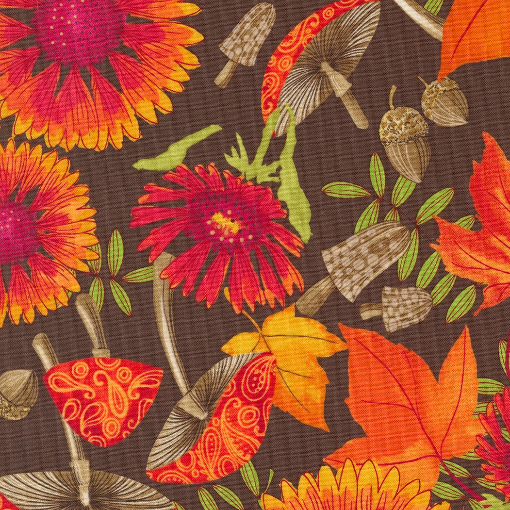 1/2 Yard - Forest Frolic - Chocolate - Robin Pickens - Moda - Fabric Yardage - 48740 15
