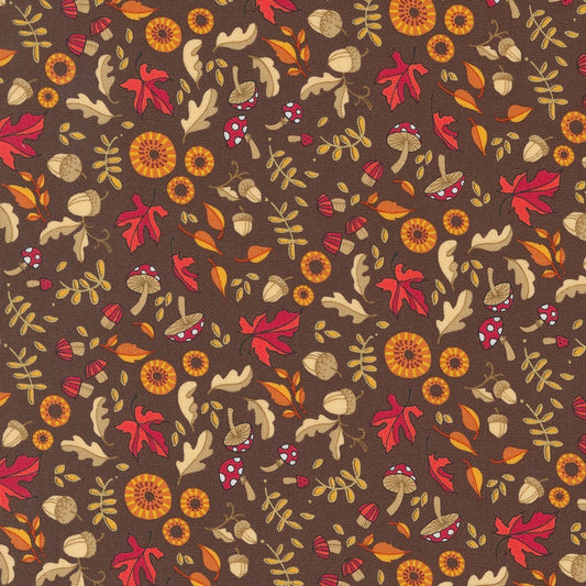 Forest Frolic Chocolate fabric by Robin Pickens for Moda - 48744 15
