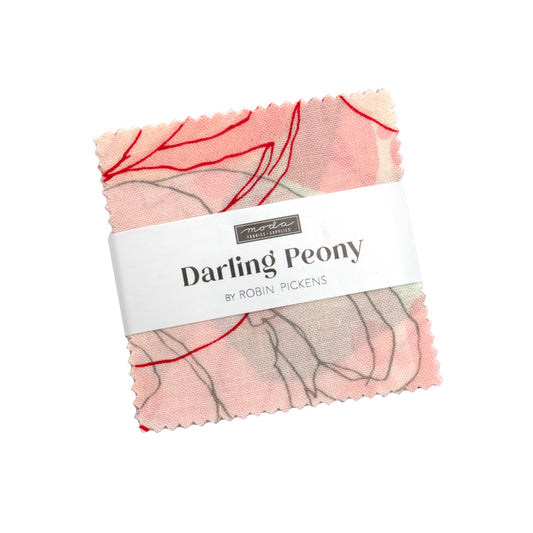 Darling Peony - Robin Pickens - Moda - 42 Pieces - Mini Charm Pack - 48790MC