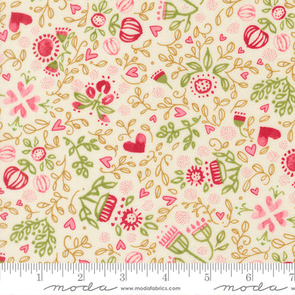 1/2 Yard - Darling Peony - Cream - Robin Pickens - Moda - Fabric Yardage - 48792 11