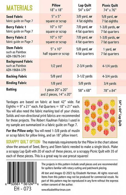 Berry Season Quilt Pattern - Elizabeth Hartman - EH 073